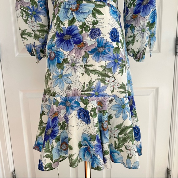 Yumi Kim Kiera Love Wins Silk Floral Wrap Cottagecore Vacation Mini Dress Size S - Picture 10 of 12